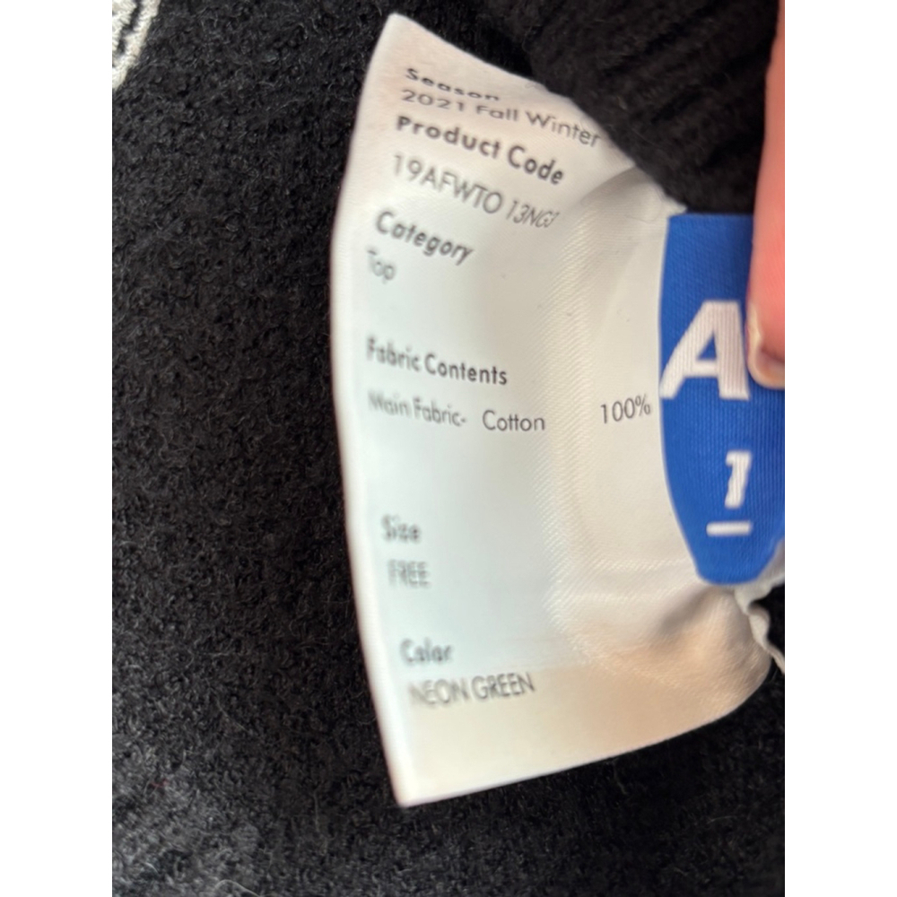 Ader Error Black White Toty Cardigan Cotton Size 3 Medium - Picture 11 of 12